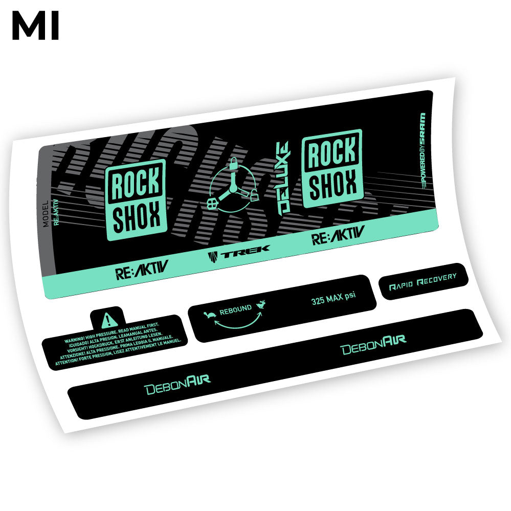 Stickers Rock Shox Deluxe Debonair RC3 compatibles Autocollants amortisseur VTT