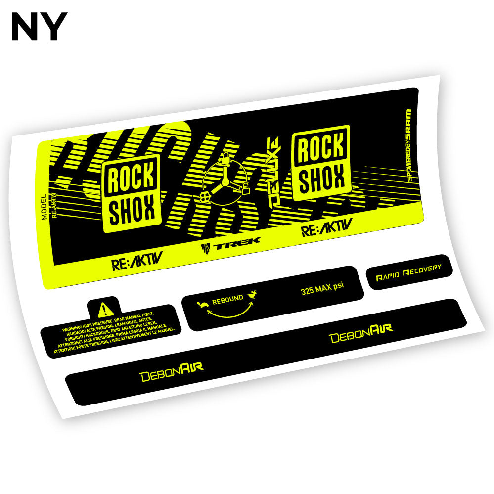 Stickers Rock Shox Deluxe Debonair RC3 compatibles Autocollants amortisseur VTT
