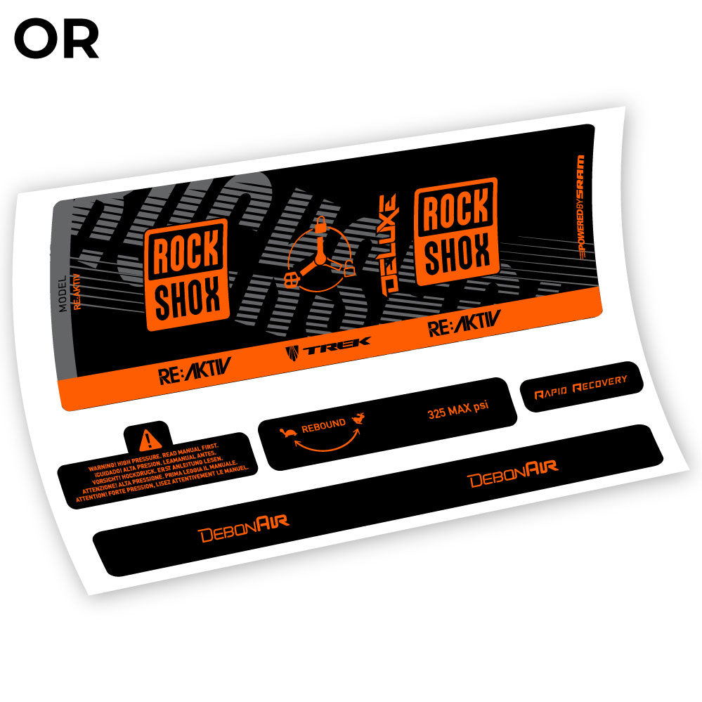 Stickers Rock Shox Deluxe Debonair RC3 compatibles Autocollants amortisseur VTT