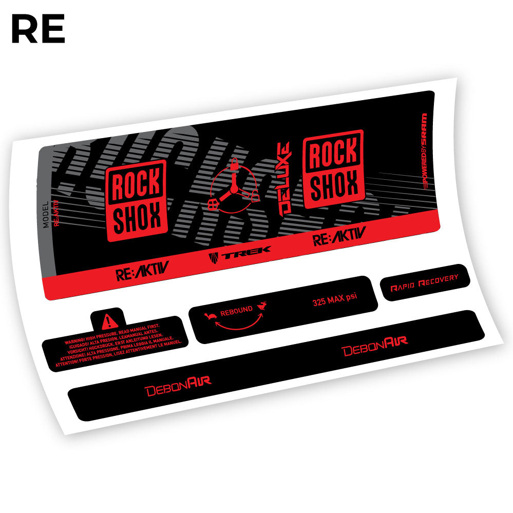 Stickers Rock Shox Deluxe Debonair RC3 compatibles Autocollants amortisseur VTT