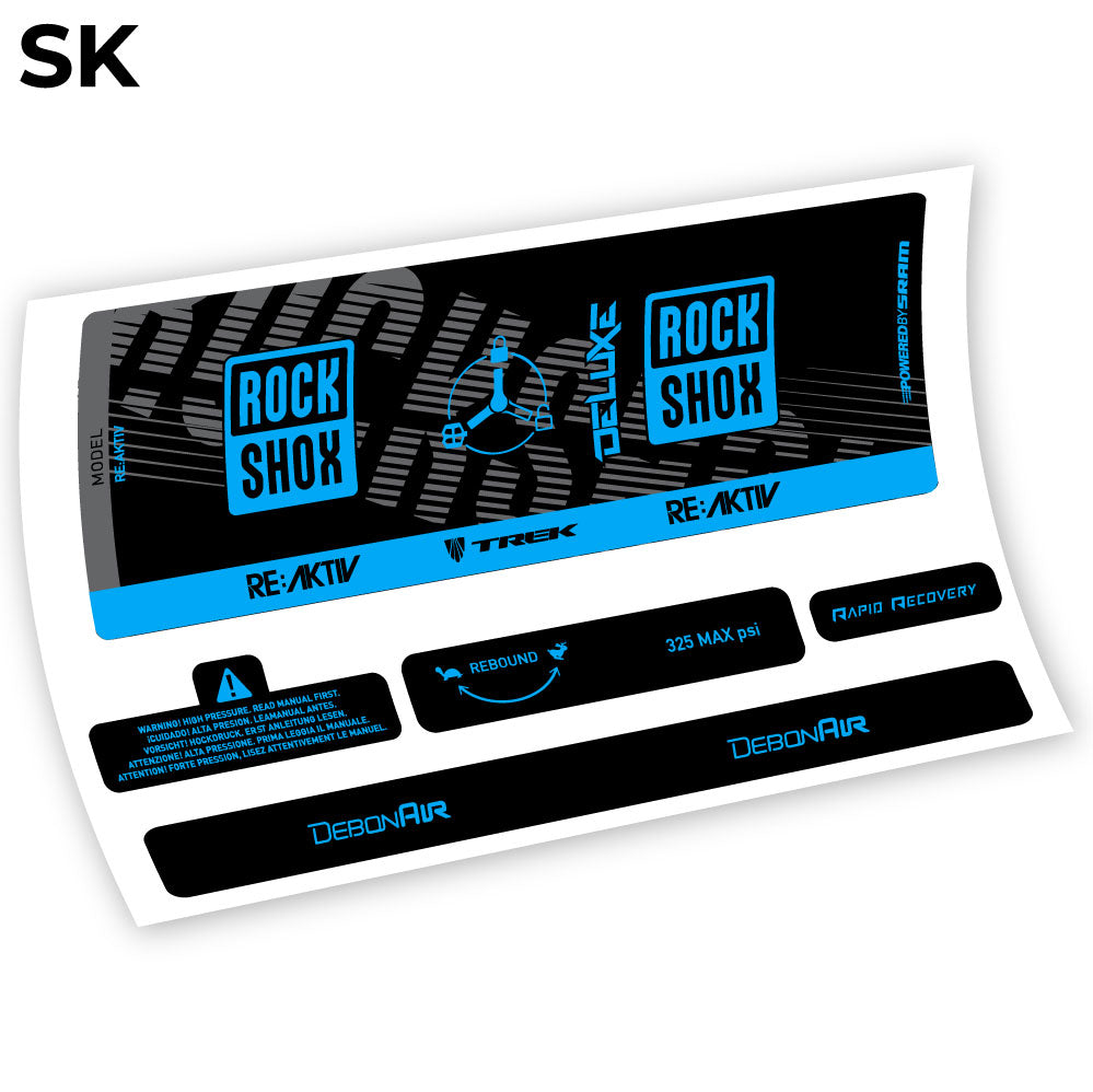 Stickers Rock Shox Deluxe Debonair RC3 compatibles Autocollants amortisseur VTT