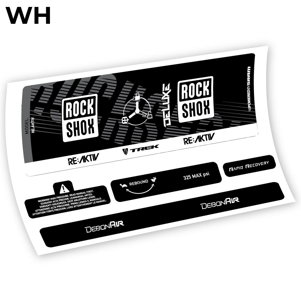 Stickers Rock Shox Deluxe Debonair RC3 compatibles Autocollants amortisseur VTT