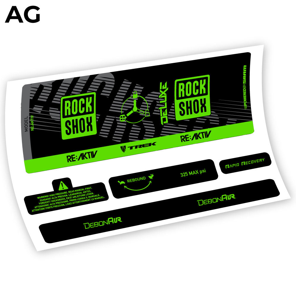 Stickers Rock Shox Deluxe Debonair RC3 compatibles Autocollants amortisseur VTT