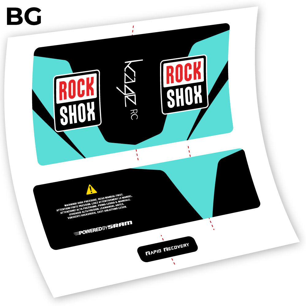 Stickers Rock Shox Kage 2016 RC compatibles Autocollants amortisseur VTT