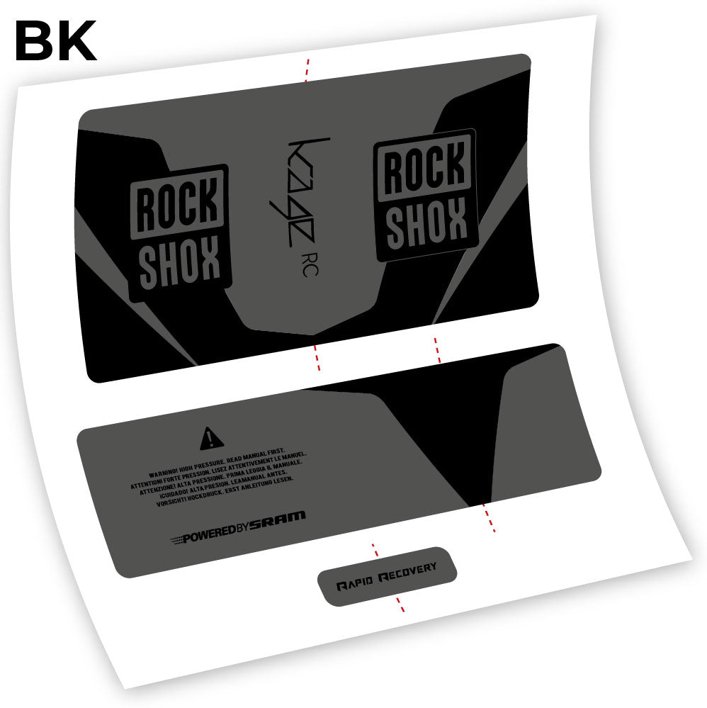 Stickers Rock Shox Kage 2016 RC compatibles Autocollants amortisseur VTT