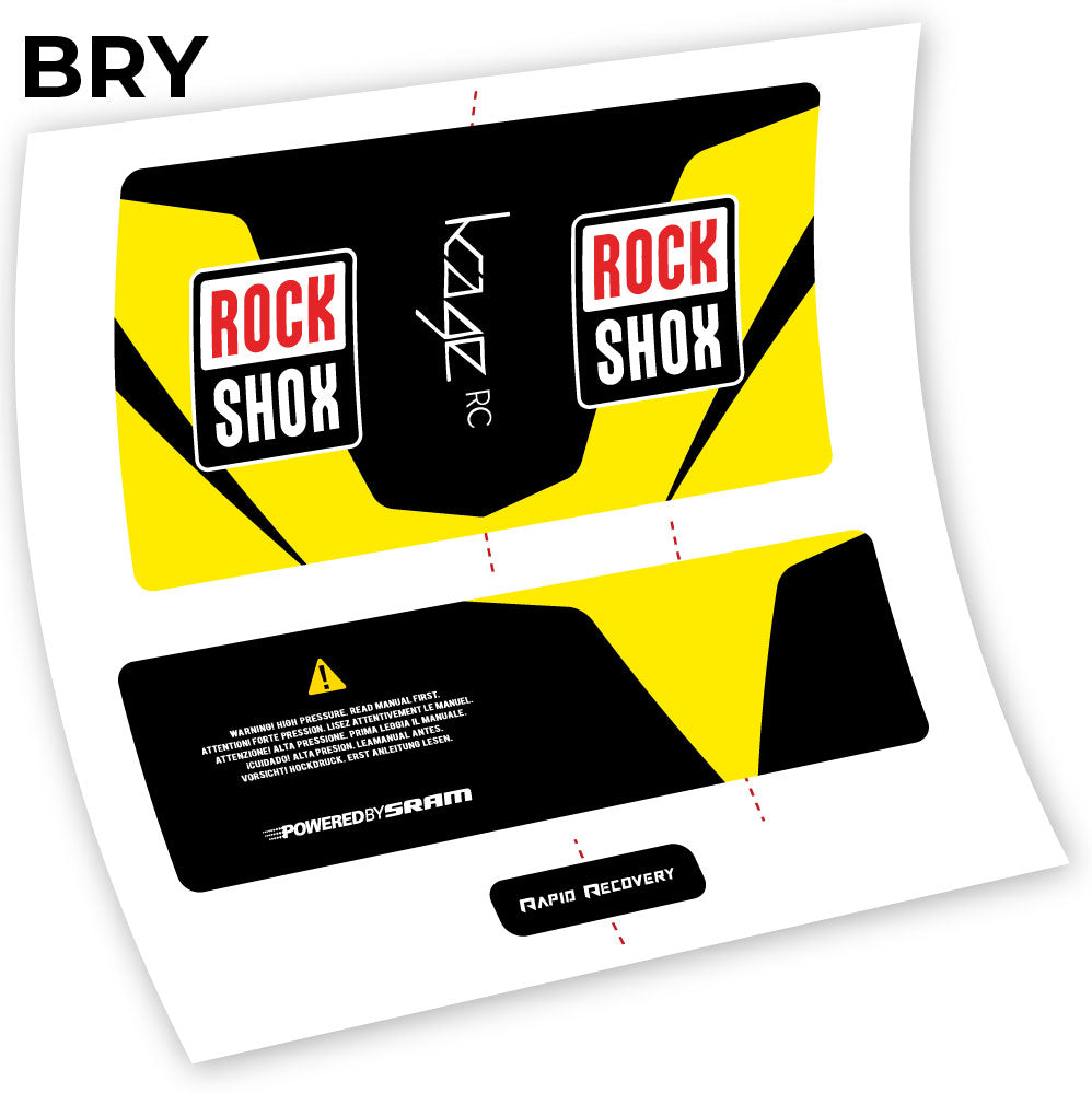 Stickers Rock Shox Kage 2016 RC compatibles Autocollants amortisseur VTT