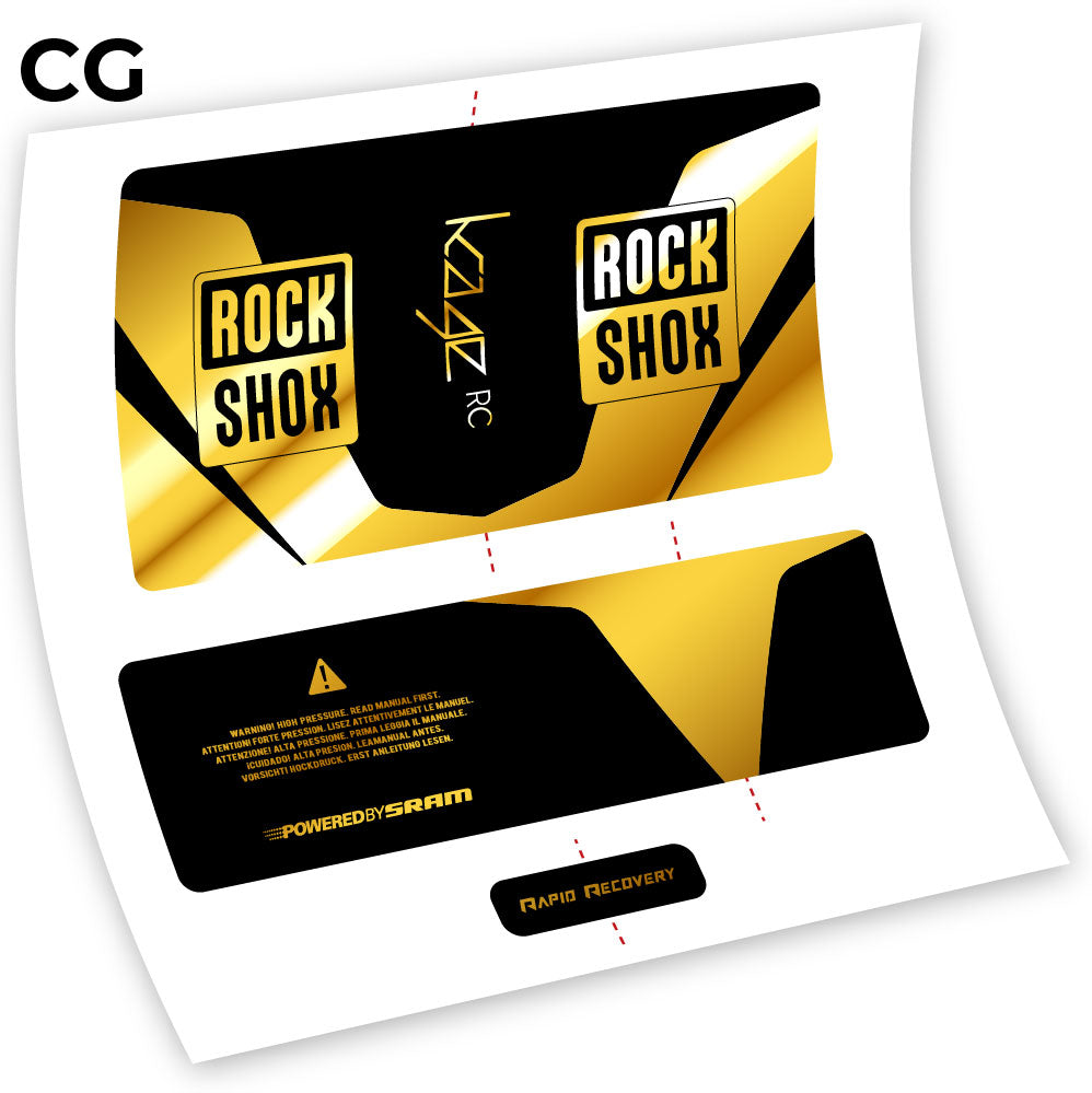 Stickers Rock Shox Kage 2016 RC compatibles Autocollants amortisseur VTT