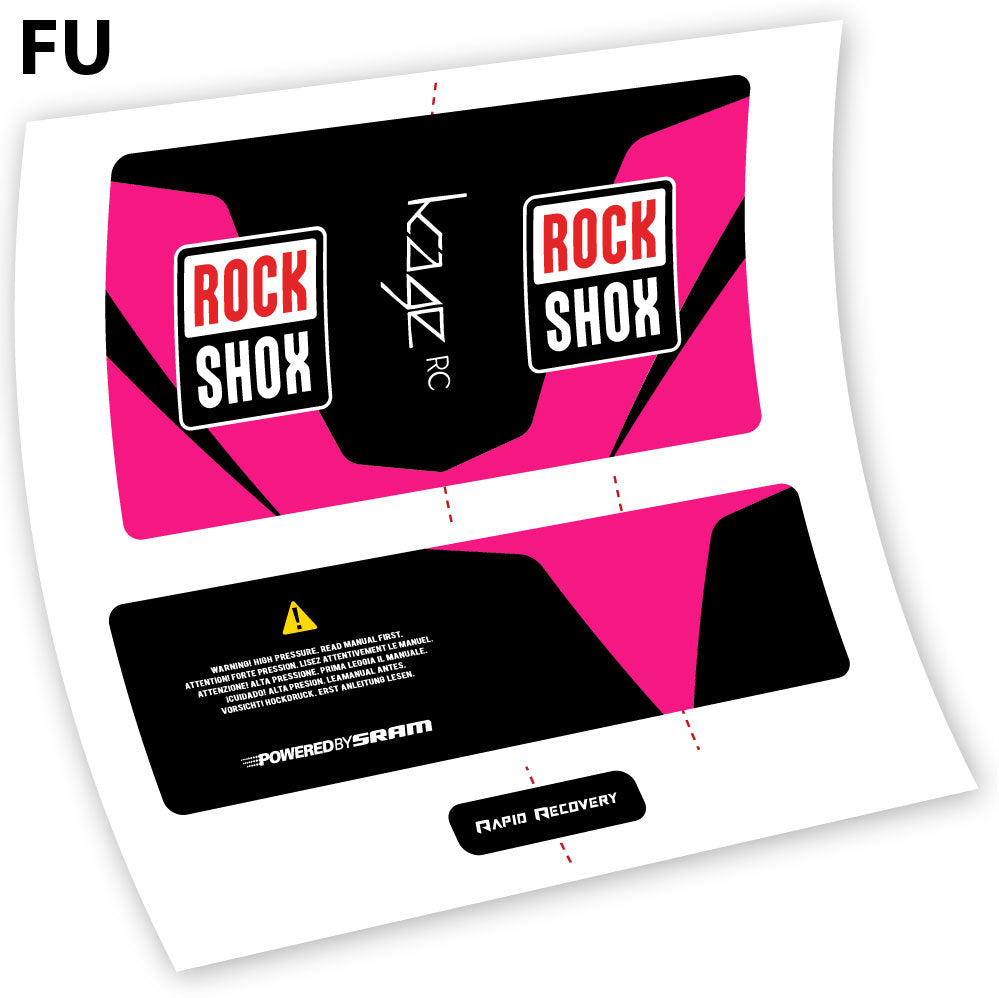 Stickers Rock Shox Kage 2016 RC compatibles Autocollants amortisseur VTT