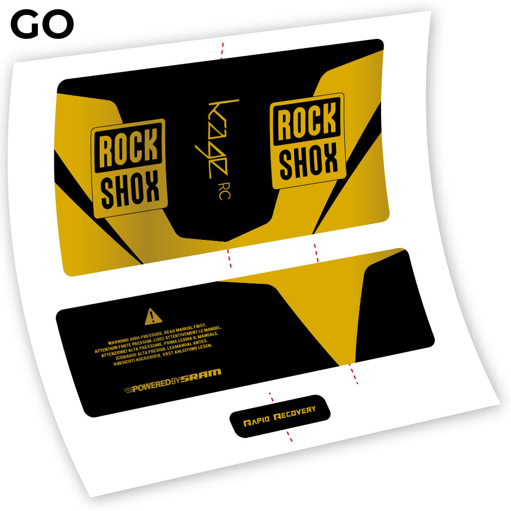 Stickers Rock Shox Kage 2016 RC compatibles Autocollants amortisseur VTT