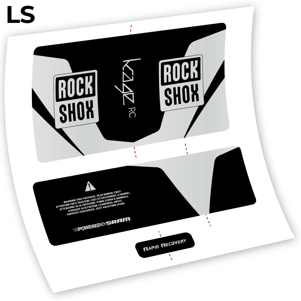 Stickers Rock Shox Kage 2016 RC compatibles Autocollants amortisseur VTT