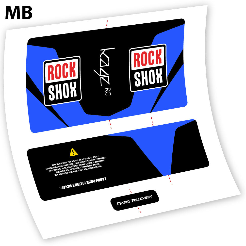 Stickers Rock Shox Kage 2016 RC compatibles Autocollants amortisseur VTT