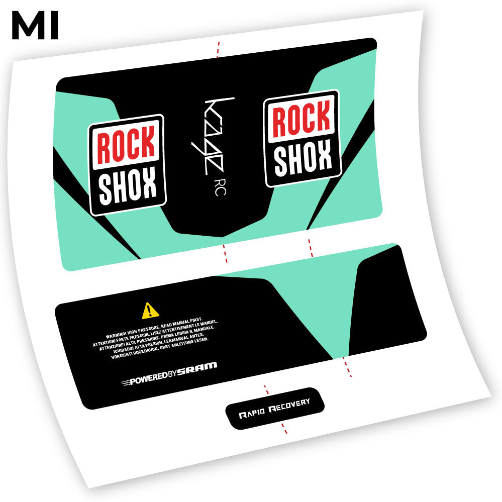 Stickers Rock Shox Kage 2016 RC compatibles Autocollants amortisseur VTT