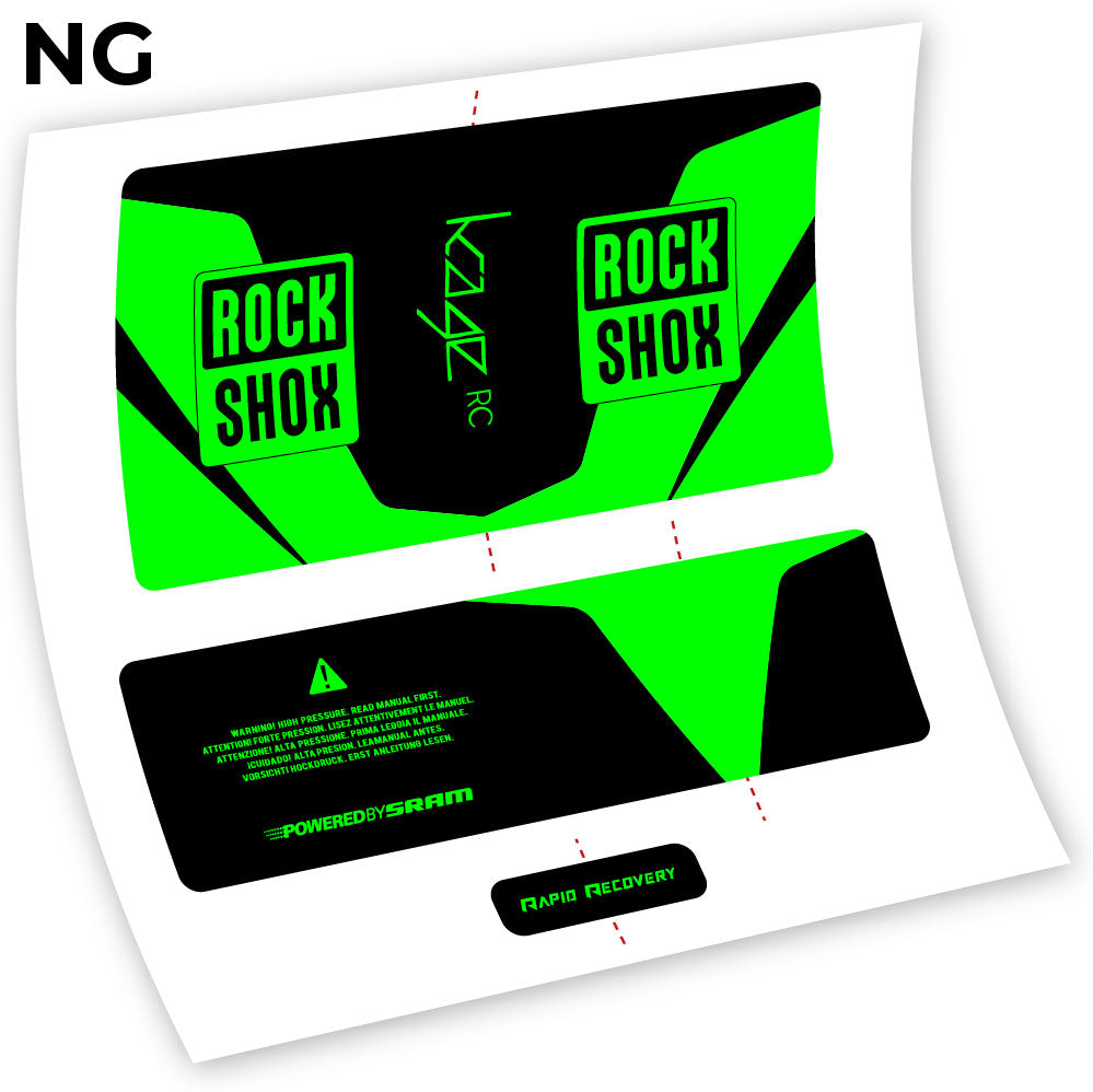 Stickers Rock Shox Kage 2016 RC compatibles Autocollants amortisseur VTT
