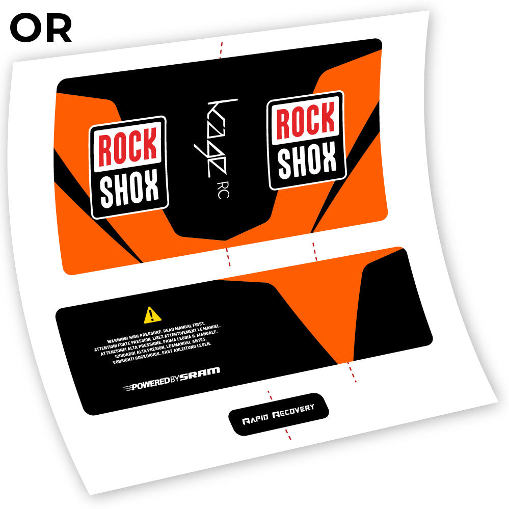 Stickers Rock Shox Kage 2016 RC compatibles Autocollants amortisseur VTT