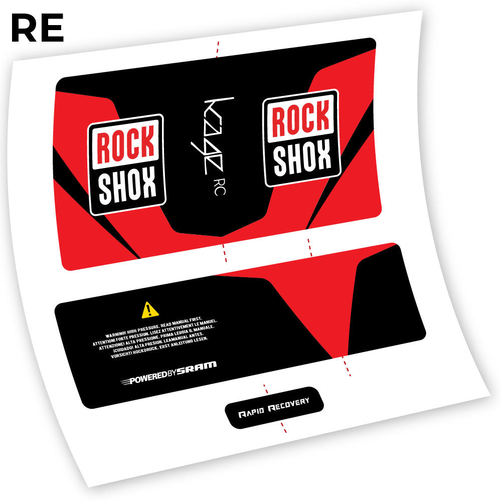 Stickers Rock Shox Kage 2016 RC compatibles Autocollants amortisseur VTT