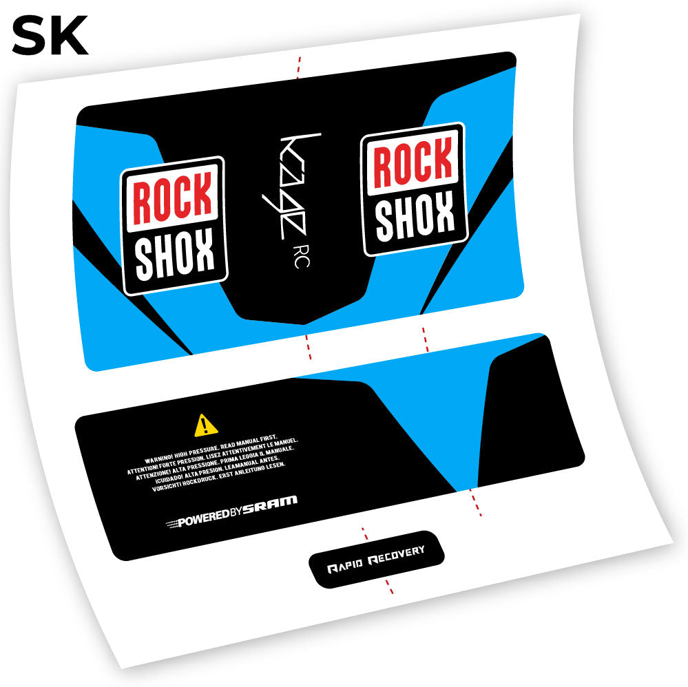 Stickers Rock Shox Kage 2016 RC compatibles Autocollants amortisseur VTT