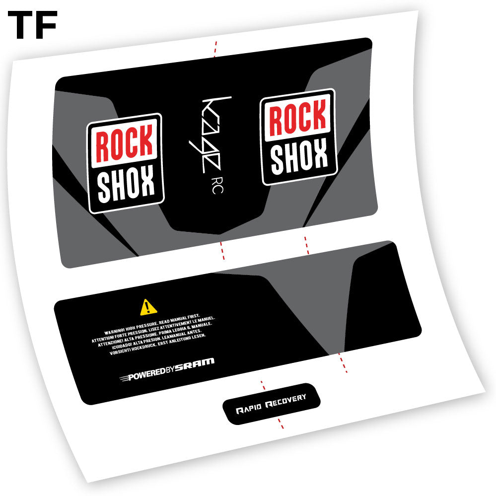 Stickers Rock Shox Kage 2016 RC compatibles Autocollants amortisseur VTT