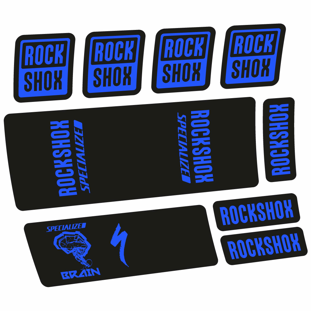 Stickers Rock Shox Specialized Micro Brain 2018 compatibles Autocollants amortisseur VTT