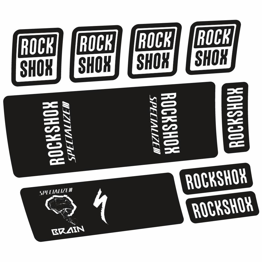 Stickers Rock Shox Specialized Micro Brain 2018 compatibles Autocollants amortisseur VTT