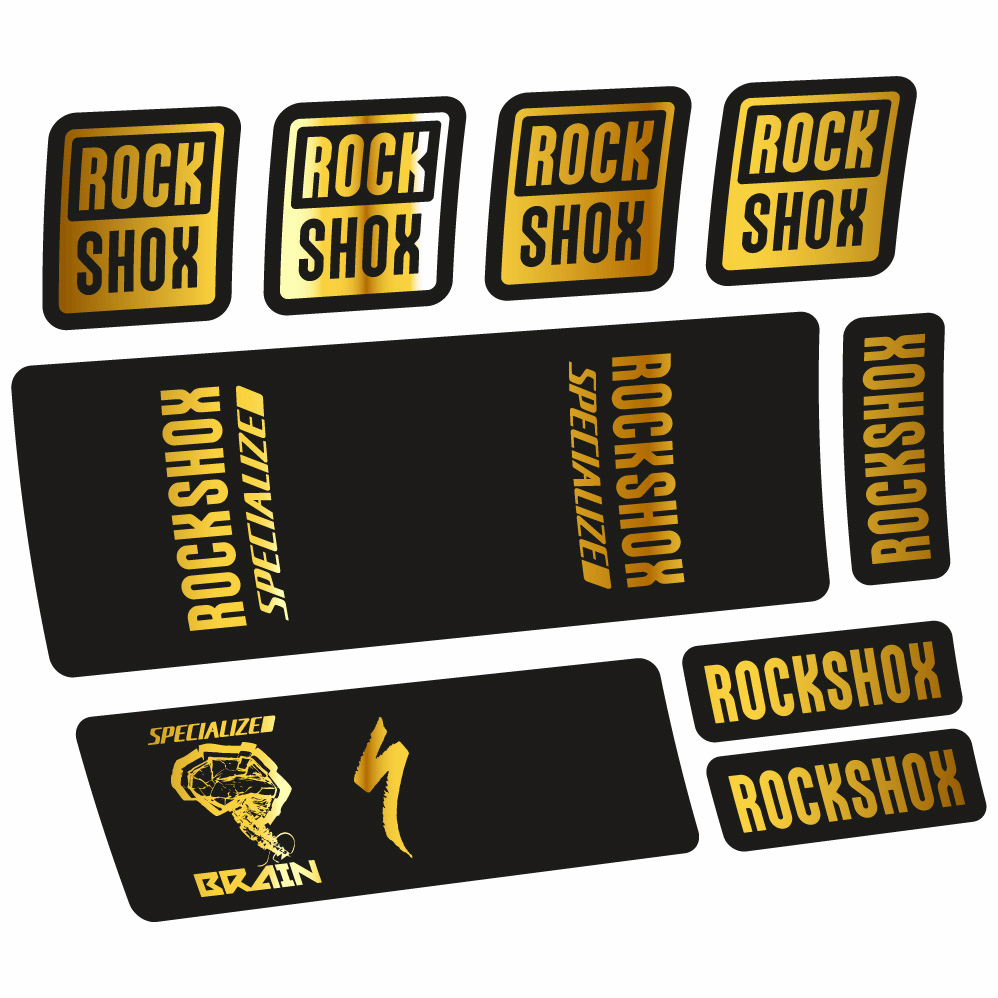 Stickers Rock Shox Specialized Micro Brain 2018 compatibles Autocollants amortisseur VTT