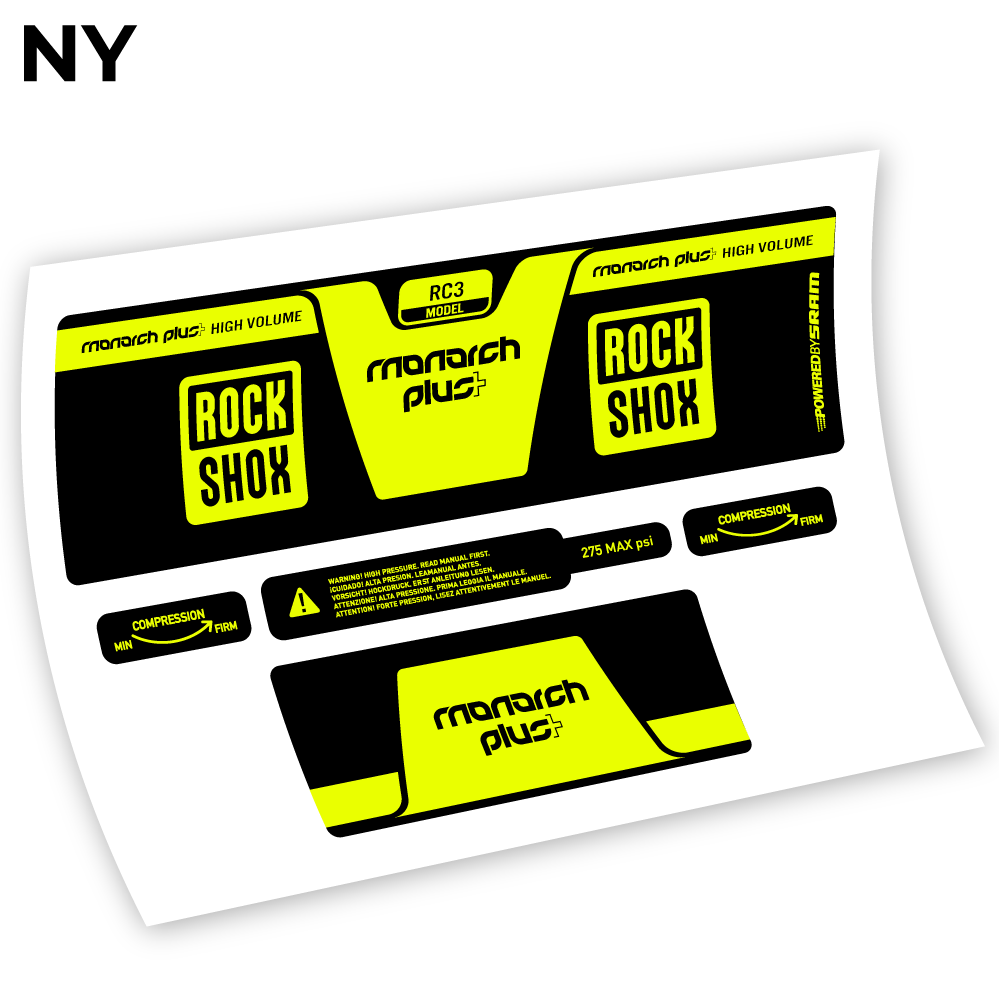 Stickers Rock Shox Monarch Plus High Volume 2014 compatibles Autocollants amortisseur VTT