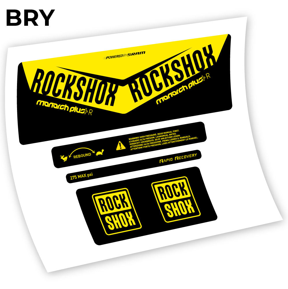 Stickers Rock Shox Monarch Plus R 2016 compatibles Autocollants amortisseur VTT