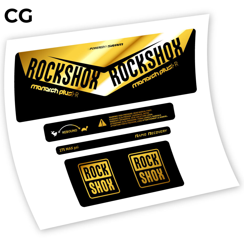 Stickers Rock Shox Monarch Plus R 2016 compatibles Autocollants amortisseur VTT
