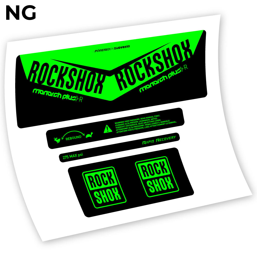Stickers Rock Shox Monarch Plus R 2016 compatibles Autocollants amortisseur VTT
