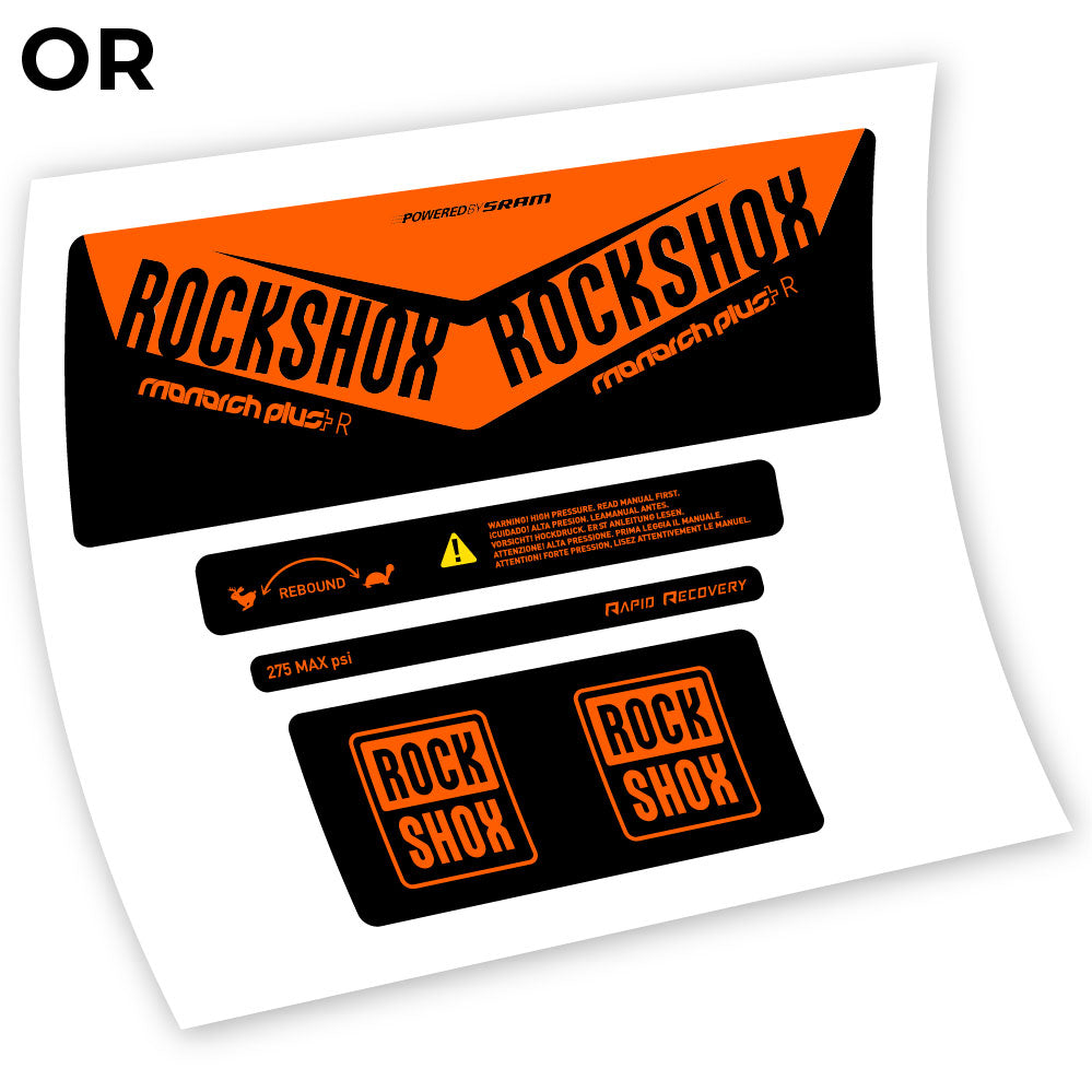 Stickers Rock Shox Monarch Plus R 2016 compatibles Autocollants amortisseur VTT