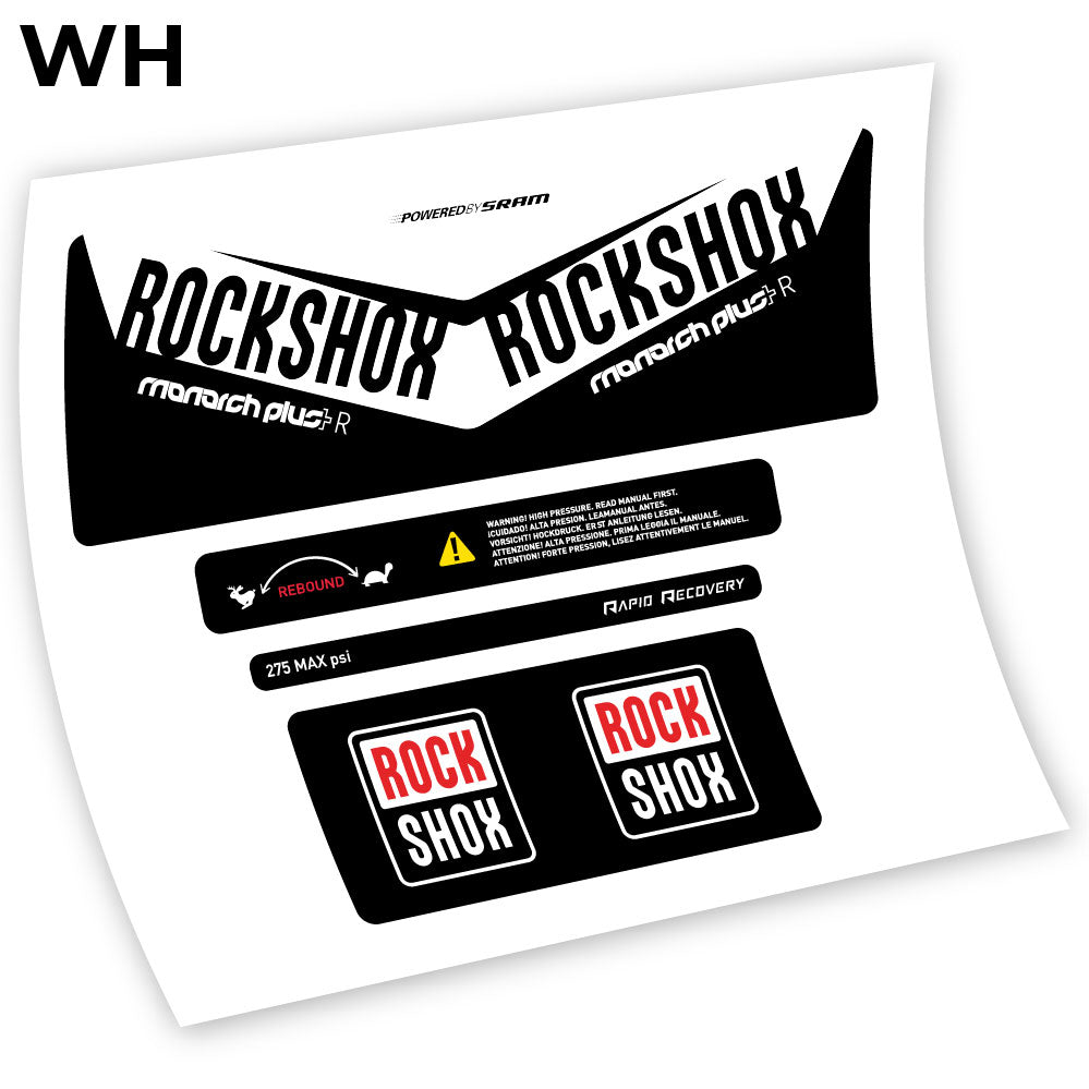 Stickers Rock Shox Monarch Plus R 2016 compatibles Autocollants amortisseur VTT