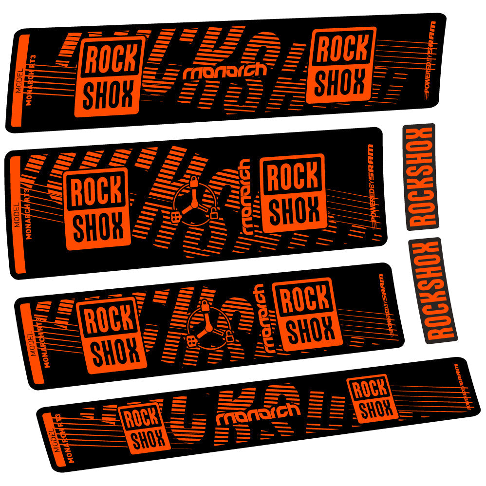 Stickers Rock Shox Monarch RT3 2022 compatibles Autocollants amortisseur VTT