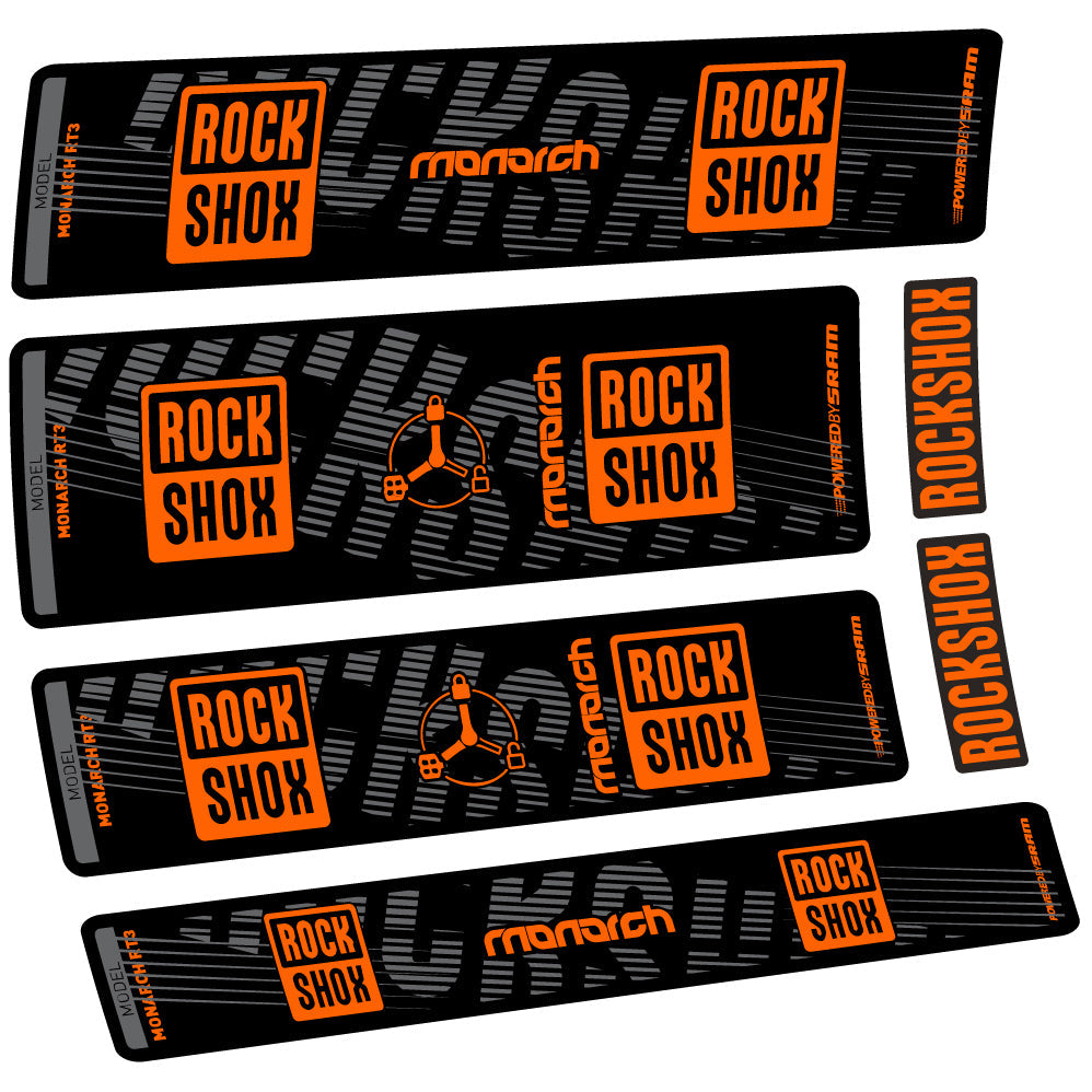 Stickers Rock Shox Monarch RT3 2022 compatibles Autocollants amortisseur VTT