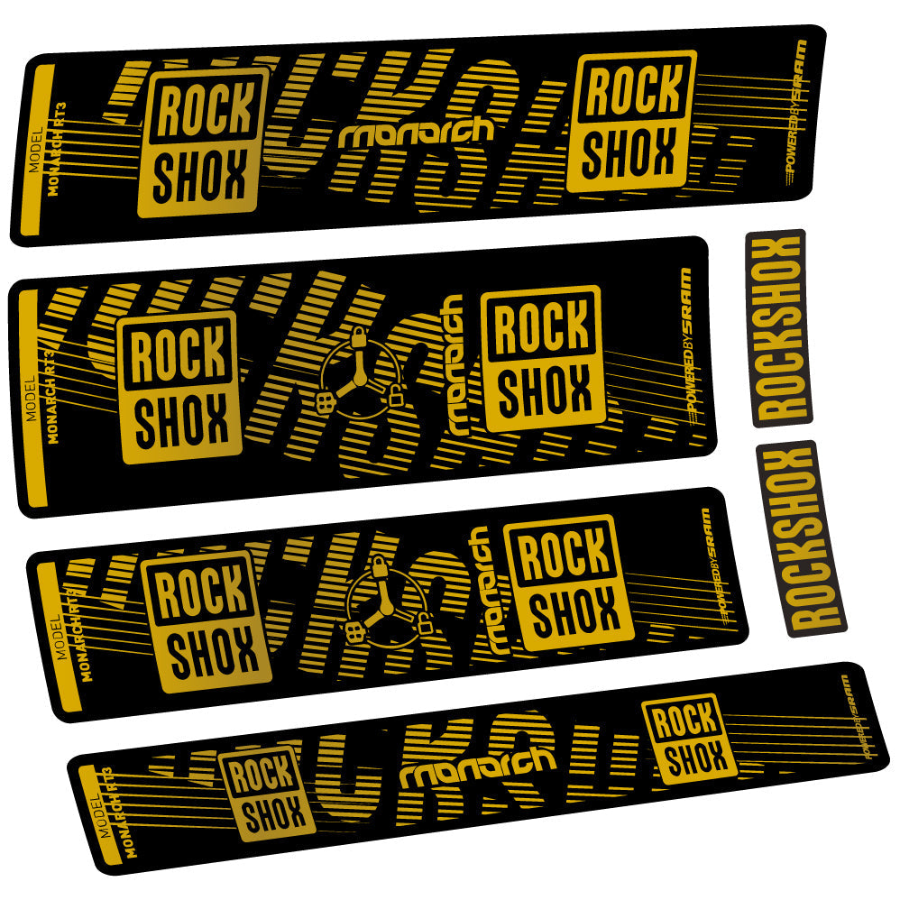 Stickers Rock Shox Monarch RT3 2022 compatibles Autocollants amortisseur VTT