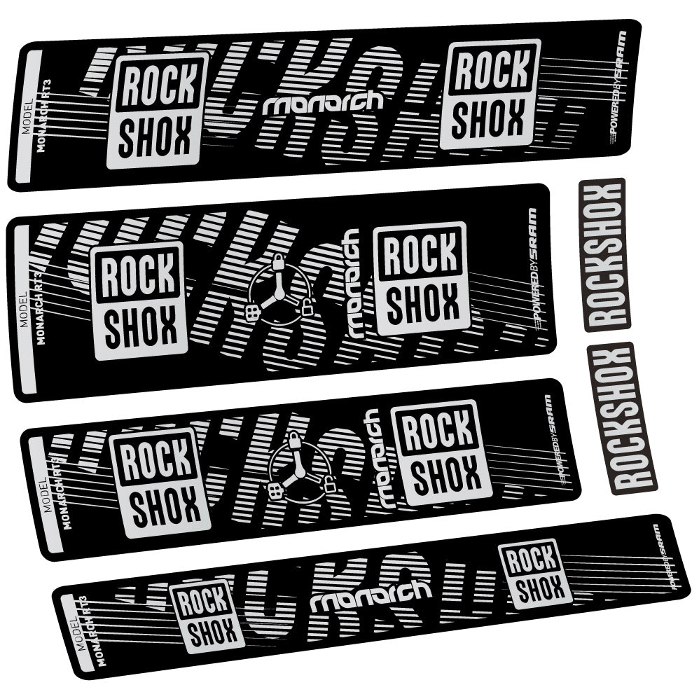 Stickers Rock Shox Monarch RT3 2022 compatibles Autocollants amortisseur VTT