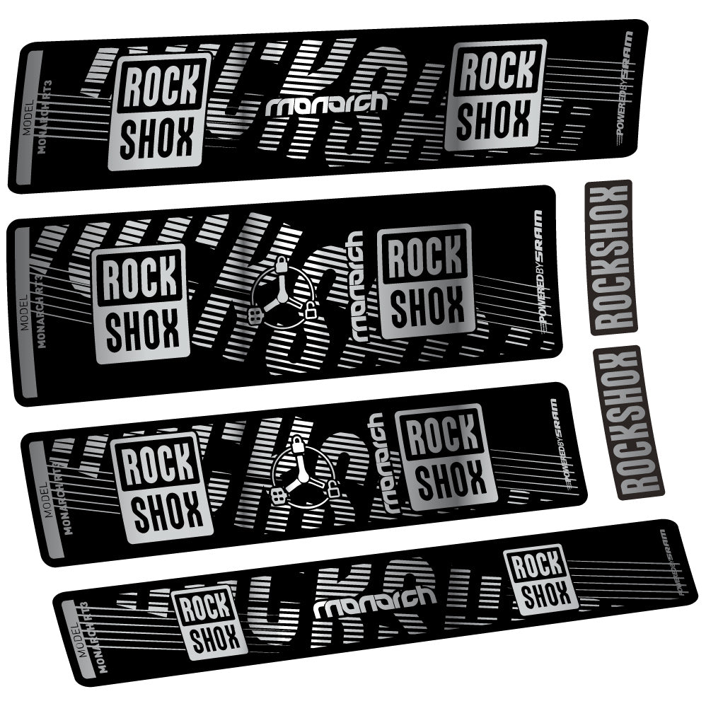 Stickers Rock Shox Monarch RT3 2022 compatibles Autocollants amortisseur VTT
