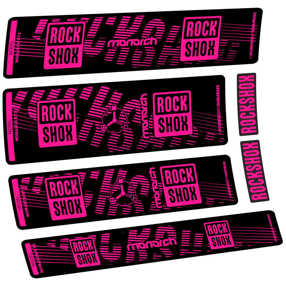 Stickers Rock Shox Monarch RT3 2022 compatibles Autocollants amortisseur VTT