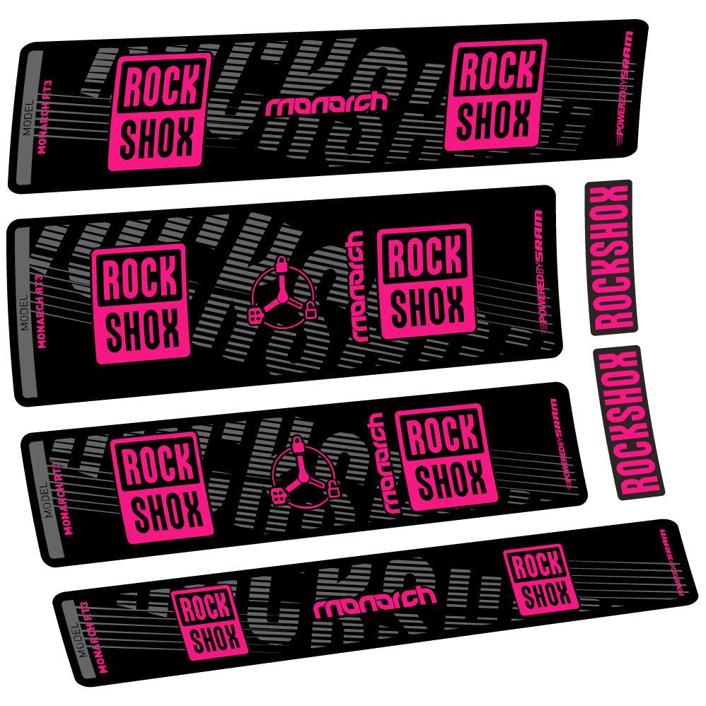 Stickers Rock Shox Monarch RT3 2022 compatibles Autocollants amortisseur VTT