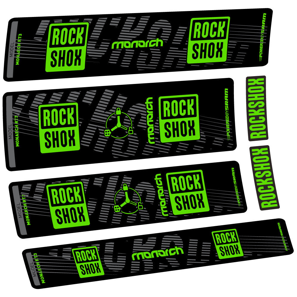 Stickers Rock Shox Monarch RT3 2022 compatibles Autocollants amortisseur VTT