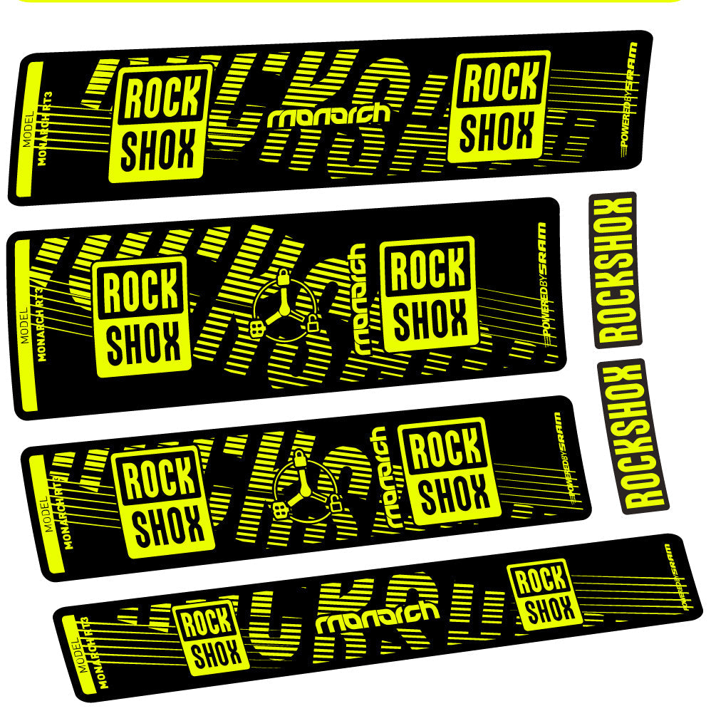 Stickers Rock Shox Monarch RT3 2022 compatibles Autocollants amortisseur VTT