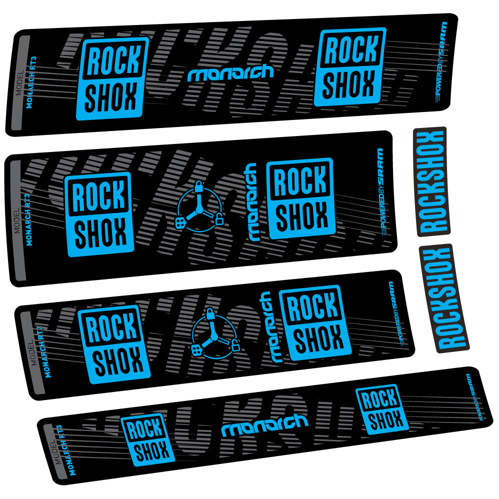 Stickers Rock Shox Monarch RT3 2022 compatibles Autocollants amortisseur VTT
