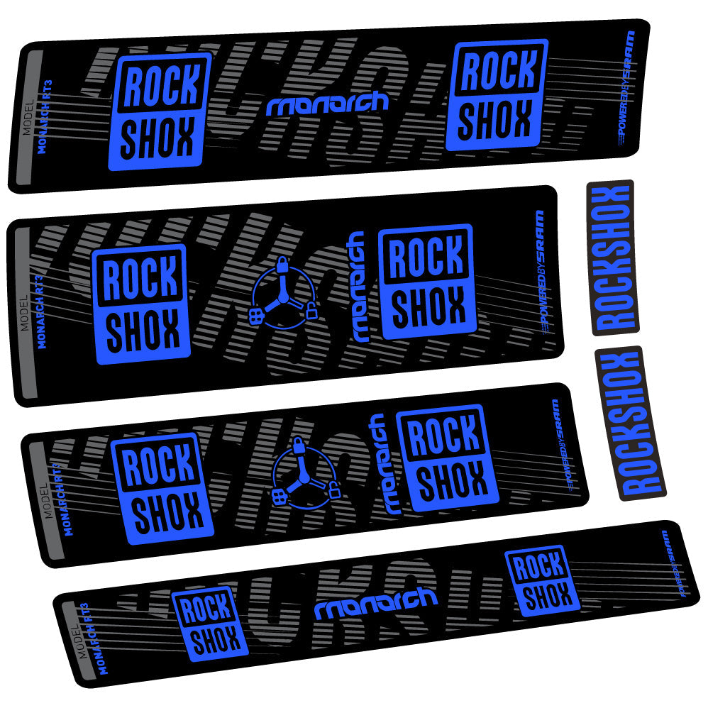 Stickers Rock Shox Monarch RT3 2022 compatibles Autocollants amortisseur VTT