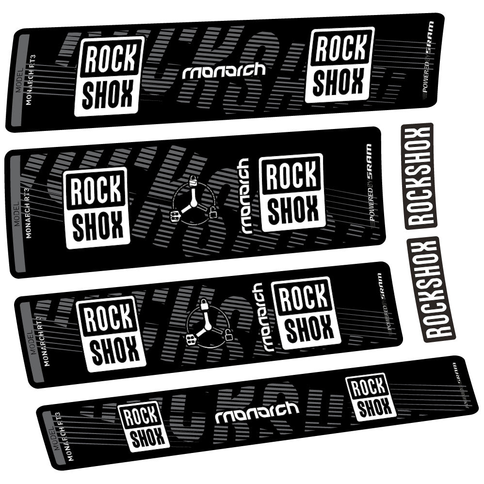 Stickers Rock Shox Monarch RT3 2022 compatibles Autocollants amortisseur VTT