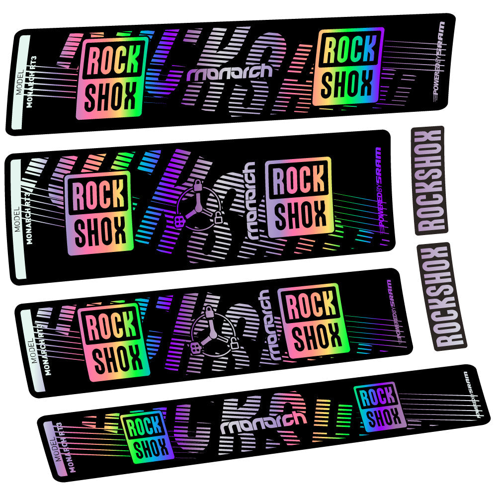 Stickers Rock Shox Monarch RT3 2022 compatibles Autocollants amortisseur VTT