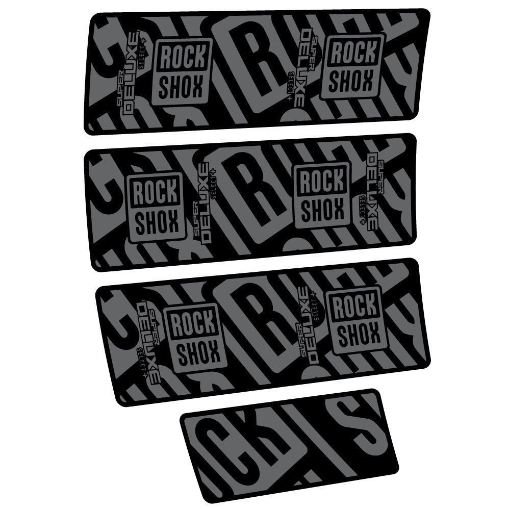 Stickers Rock Shox Super Deluxe Select Plus compatibles Autocollants amortisseur VTT