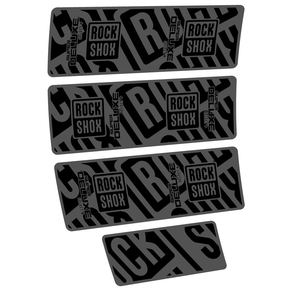 Stickers Rock Shox Super Deluxe Select Plus compatibles Autocollants amortisseur VTT