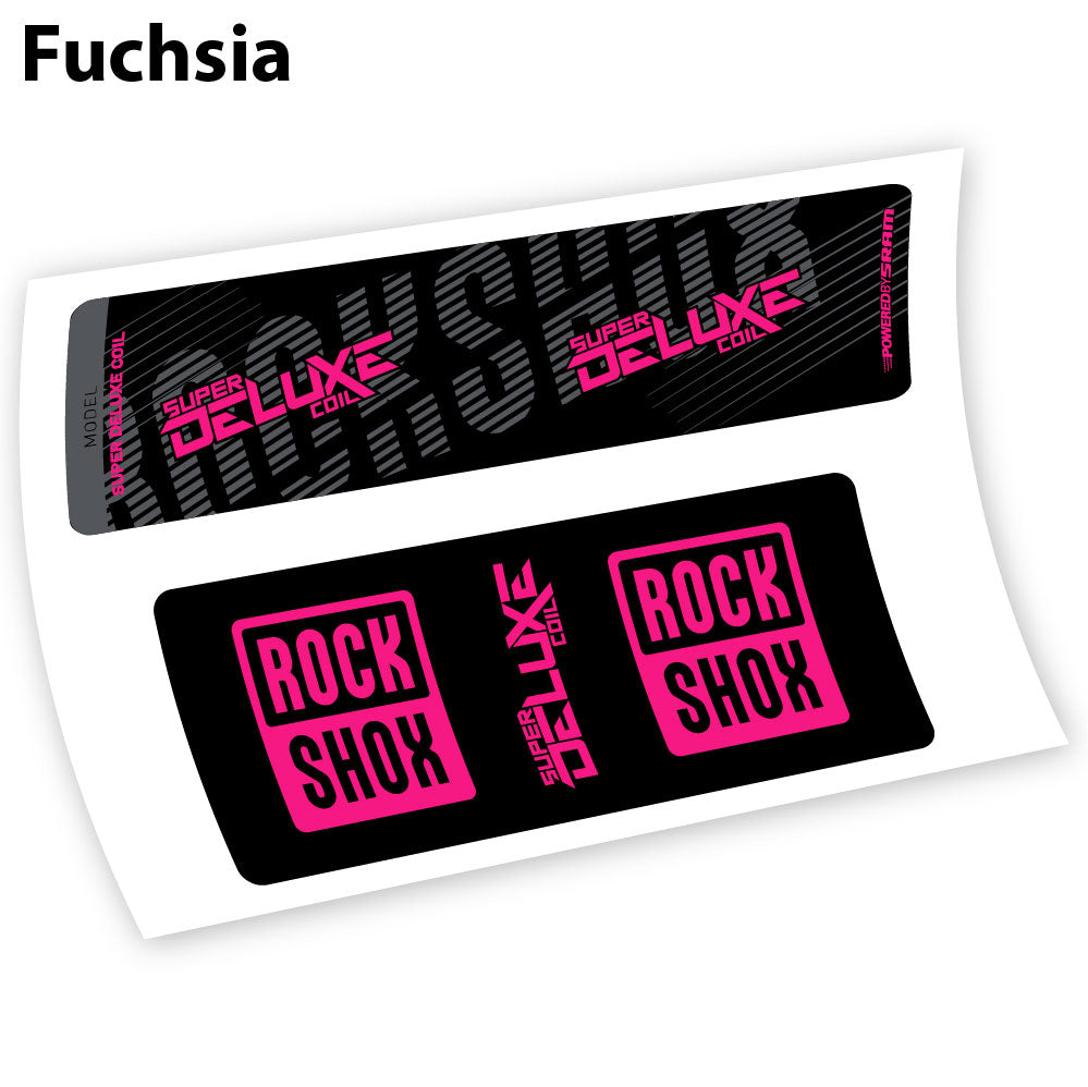 Stickers Rock Shox Deluxe Coil 2018 compatibles Autocollants amortisseur VTT