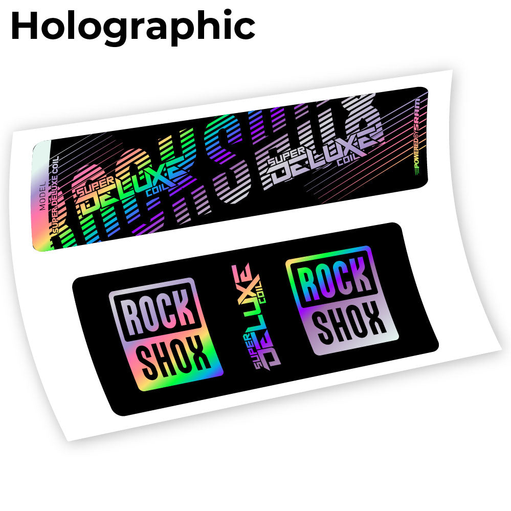 Stickers Rock Shox Deluxe Coil 2018 compatibles Autocollants amortisseur VTT