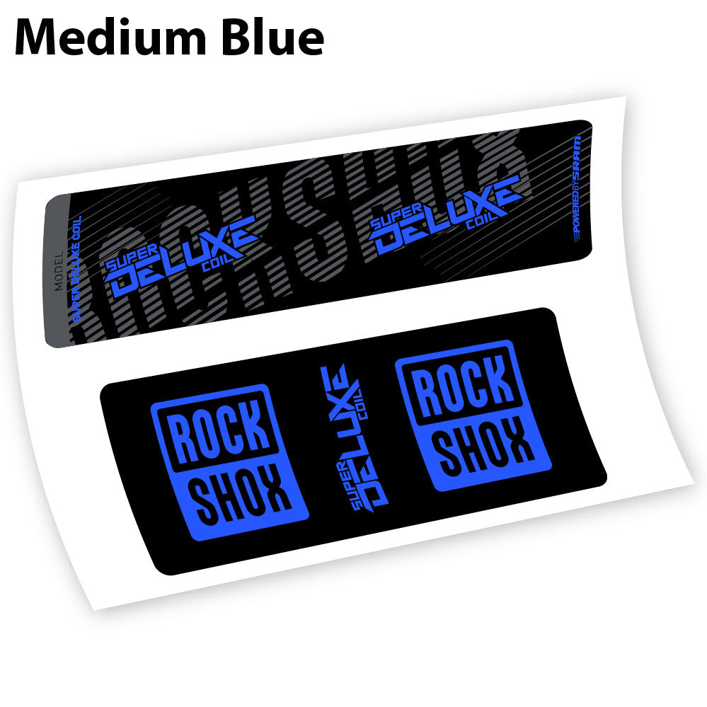 Stickers Rock Shox Deluxe Coil 2018 compatibles Autocollants amortisseur VTT