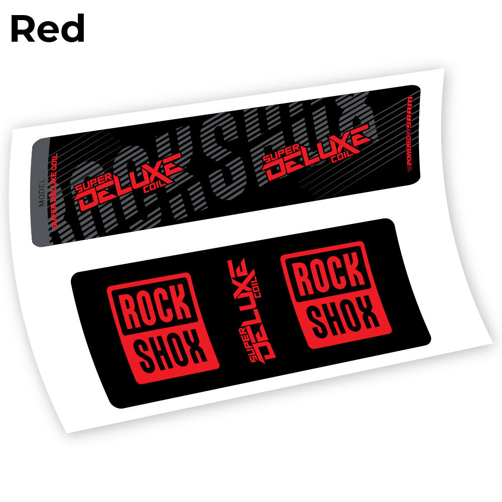 Stickers Rock Shox Deluxe Coil 2018 compatibles Autocollants amortisseur VTT