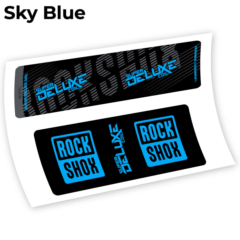 Stickers Rock Shox Deluxe Coil 2018 compatibles Autocollants amortisseur VTT